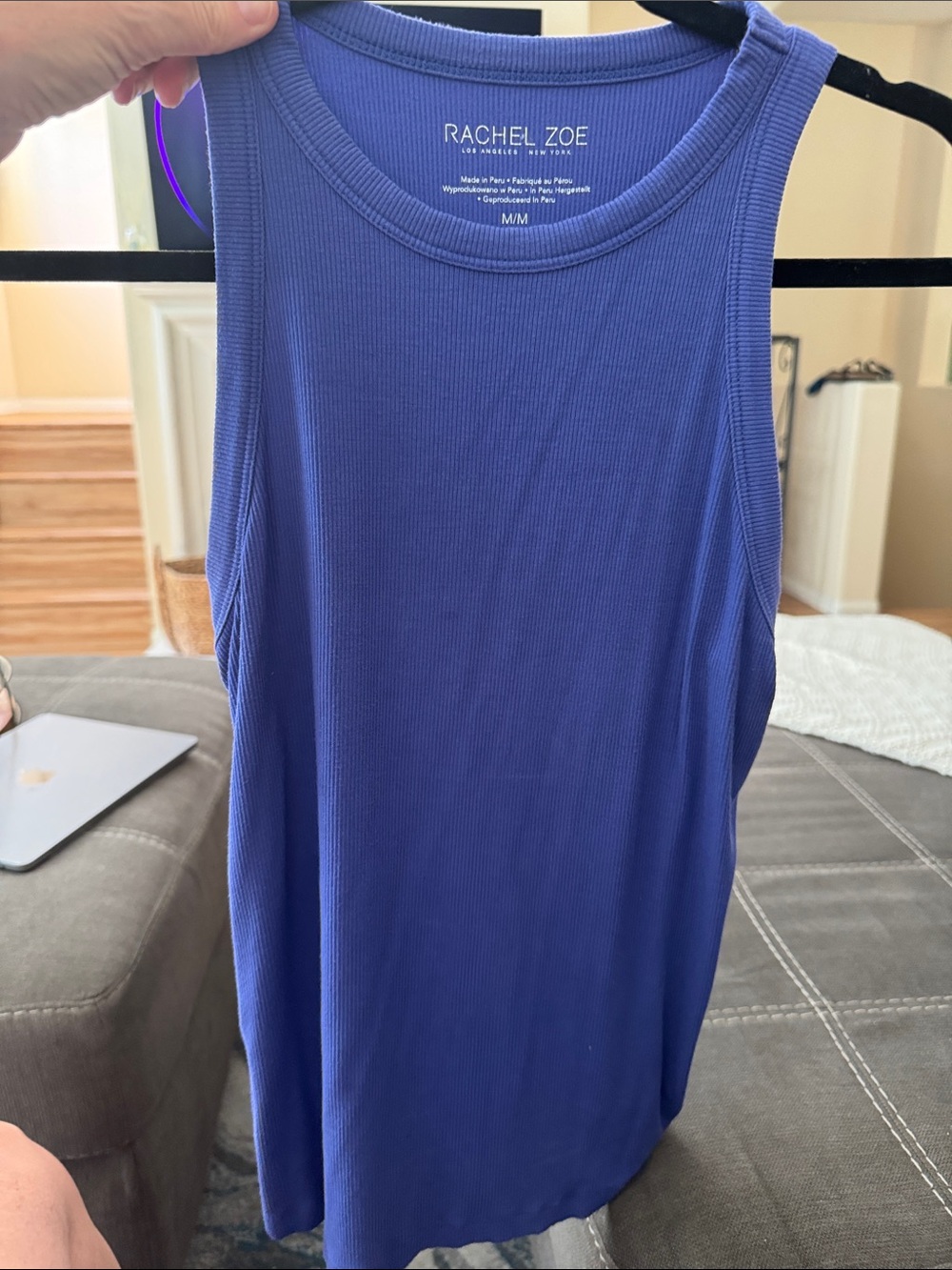 Rachel Zoe Ribbed Tank Top in Royal Blue